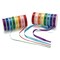 Colorations 400 Feet Colorful Satin Fabric Ribbon, Set of 16, 8 Vibrant Colors, Each 25 Feet, 2 Different Size Widths, for Gift Wrapping, Bow Making, and DIY Crafts, Arts & Crafts Ribbon